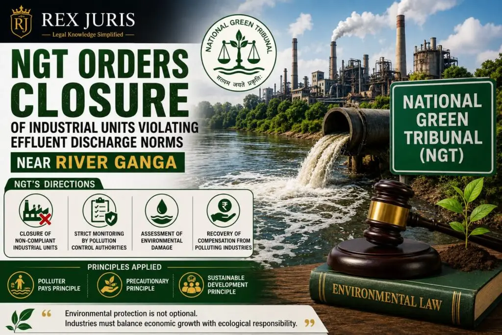 NGT Orders Closure of Industrial Units Violating Effluent Discharge Norms Near River Ganga